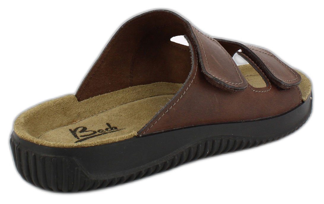 Beck Herren-Pantolette Ben mit Klettverschluß Hausschuh