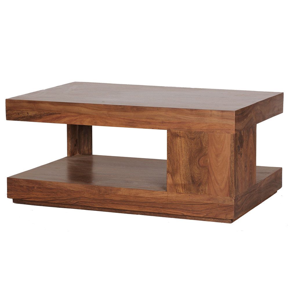 Lomadox Couchtisch, Wohnzimmertisch Holztisch Massivholz, B/H/T ca. 90/40/60cm