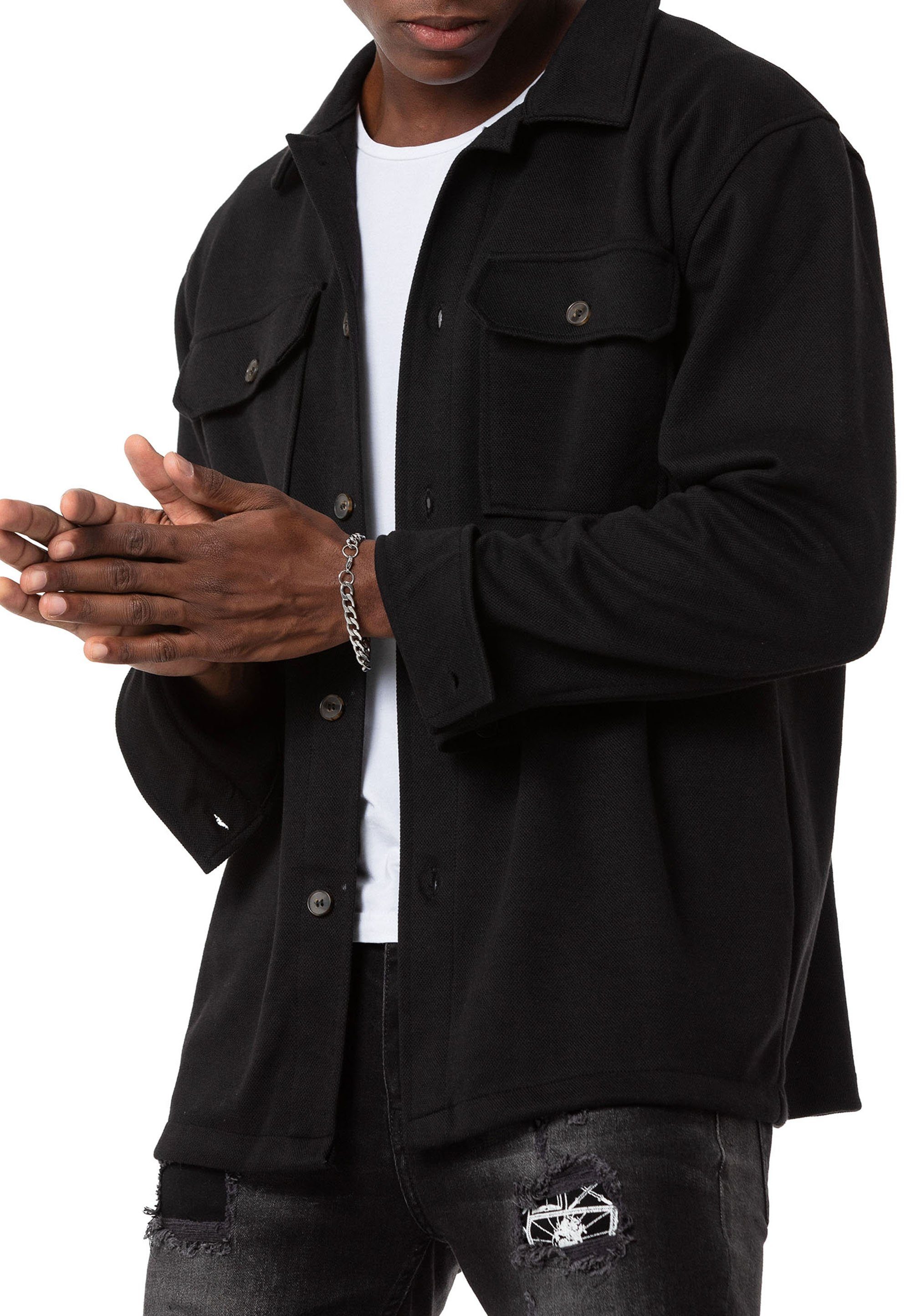 RedBridge Hemdjacke mit Brusttaschen - Stilvolles Overshirt für Freizeit und Alltag atmungsaktiv, vielseitig