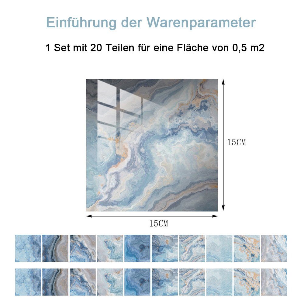 zggzerg Fliesenaufkleber 20 Stück Bunt Fliesenaufkleber, günstig online kaufen