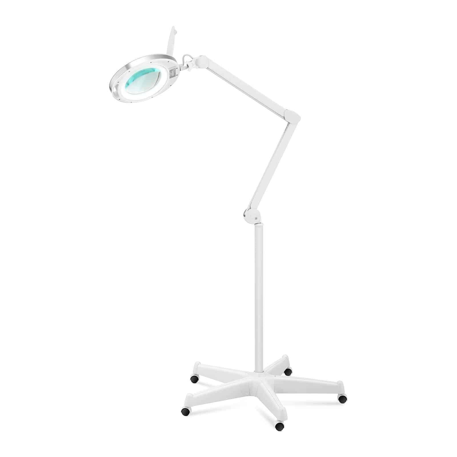 Physa Lupenlampe Lupenleuchte 5 dpt Lupenlampe 10 W LED Lupenleuchte 820 lm Rollstativ | Lupenleuchten