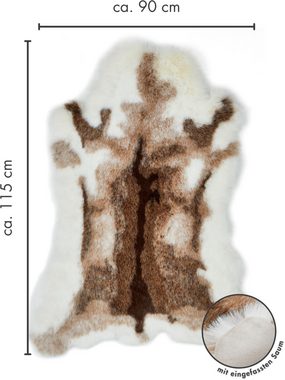 Fellteppich Rentierfell, Andiamo, fellförmig, Höhe: 60 mm, Rentier-Kunstfell, weich & kuschelig, Wohnzimmer, Schlafzimmer