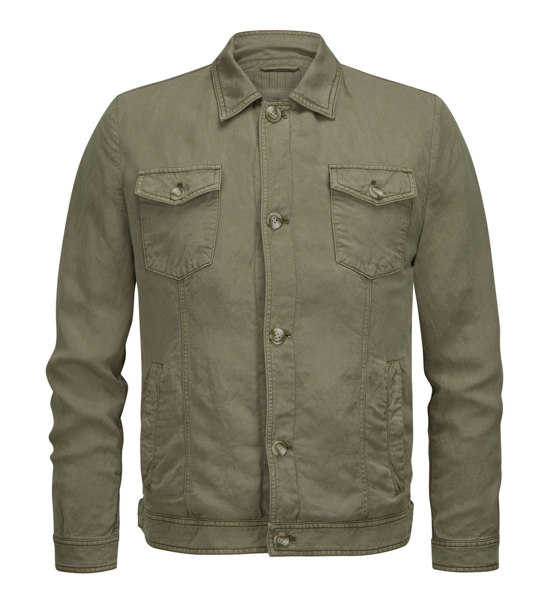 Milestone Hemdjacke MSWebber Leichte Sommerjacke aus Leinen-Lyocell, atmungsaktiv und knitterarm