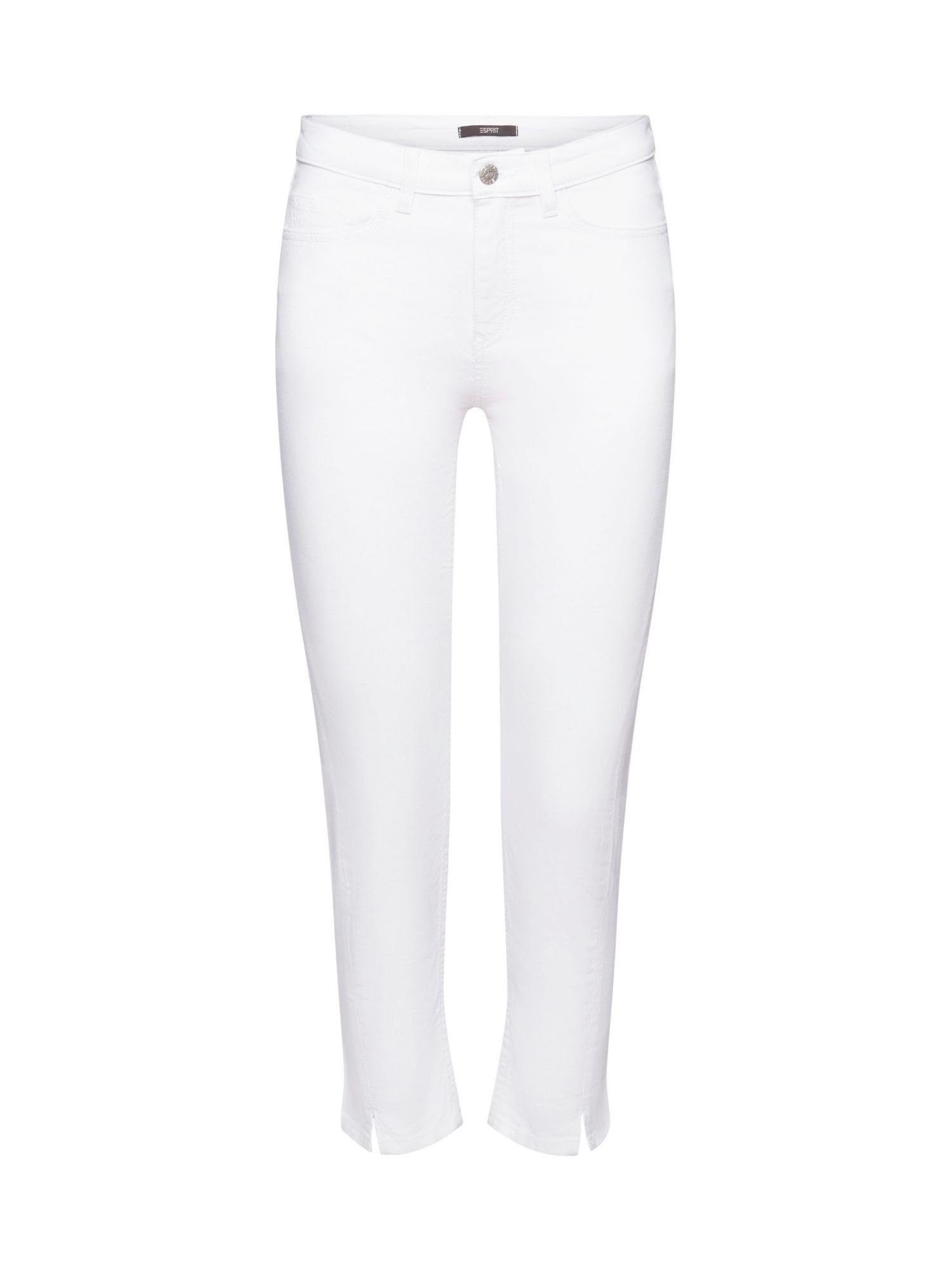 Esprit Collection Slim-fit-Jeans Verkürzte Stretch-Jeans mit Saumschlitzen