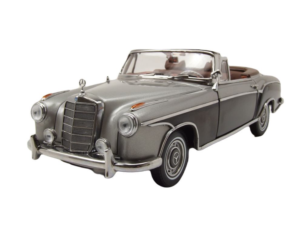Sun Star Modellauto Mercedes 220 SE Cabrio W128 1960 grau dunkelgrau, Maßstab 1:18