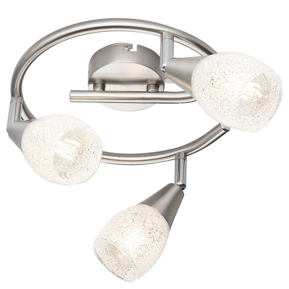 etc-shop LED Deckenleuchte, beweglich Lampe Leuchtmittel Decken Spot Dimmer inklusive, Kristall Warmweiß, Farbwechsel, Rondell