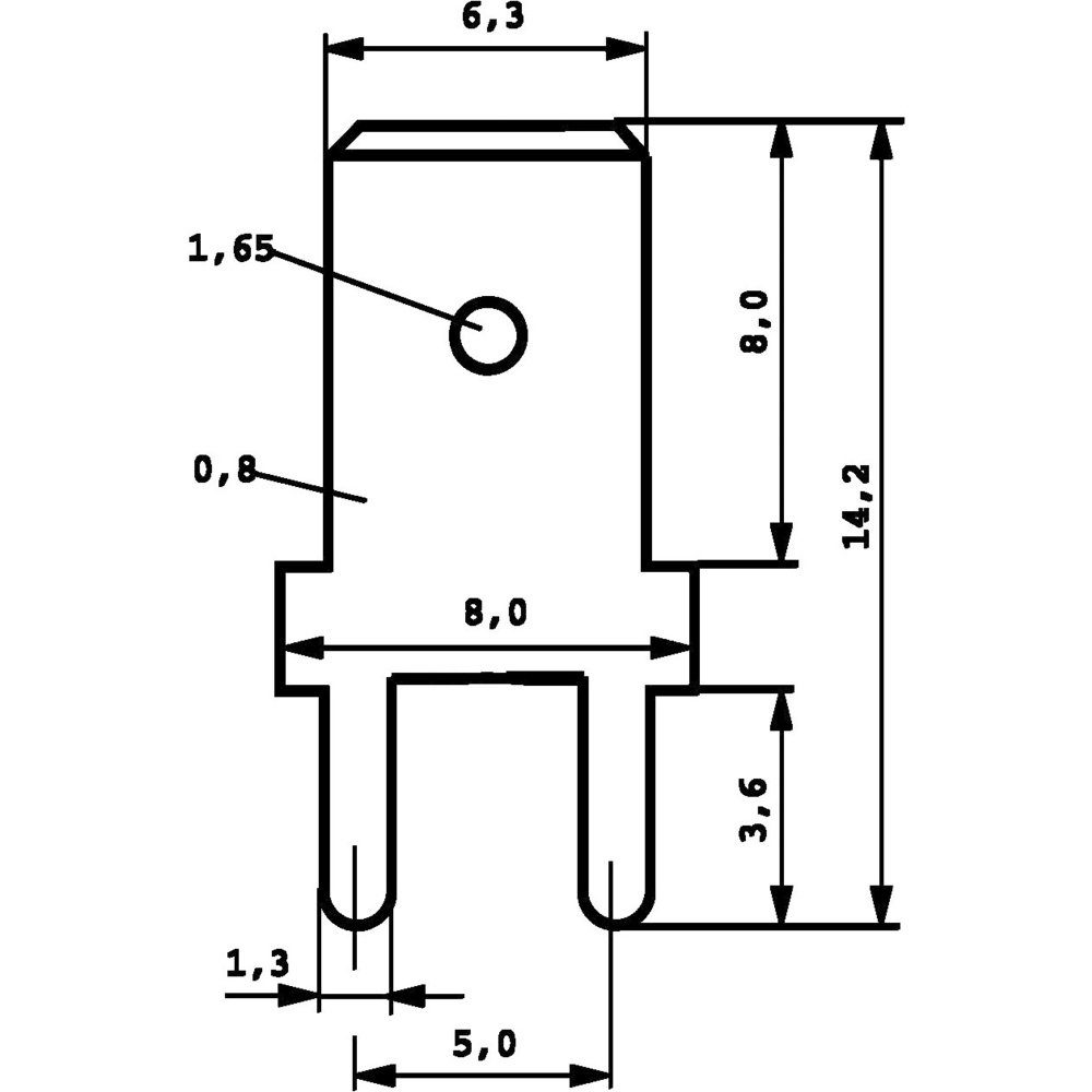 Flachsteckhülse Vogt Verbindungstechnik 3866A.68 Steckzunge Steckbreite: 6.3 mm Steck