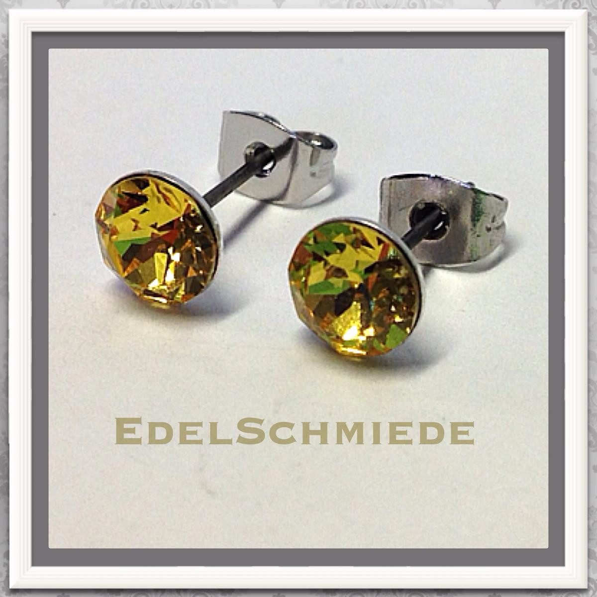 Ohrstecker-Set Edelschmiede925 Ohrstecker Modeschmuck (Stift = Titan) m Swarovski