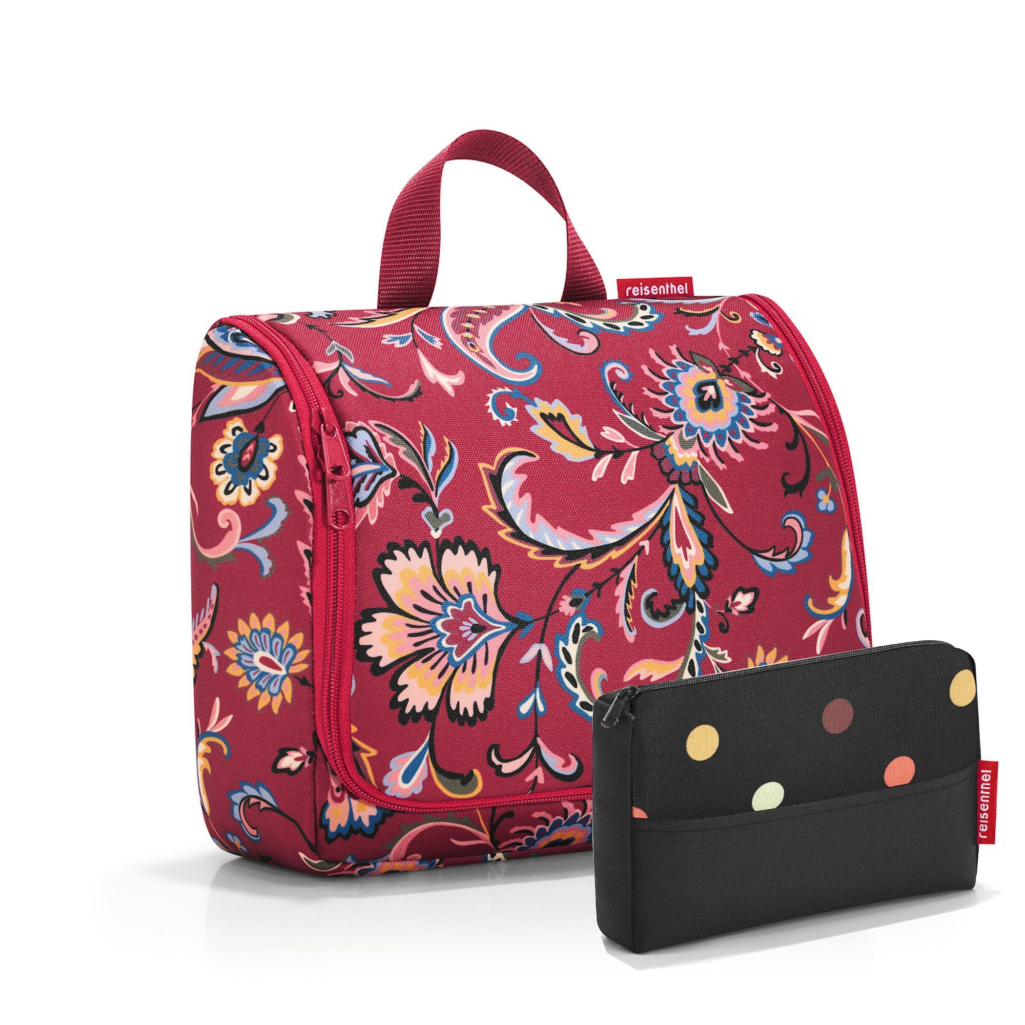 REISENTHEL® Kulturbeutel, Toiletbag XL & Pocketcase Set: Stilvolle Pflege-Organisation paisley ruby