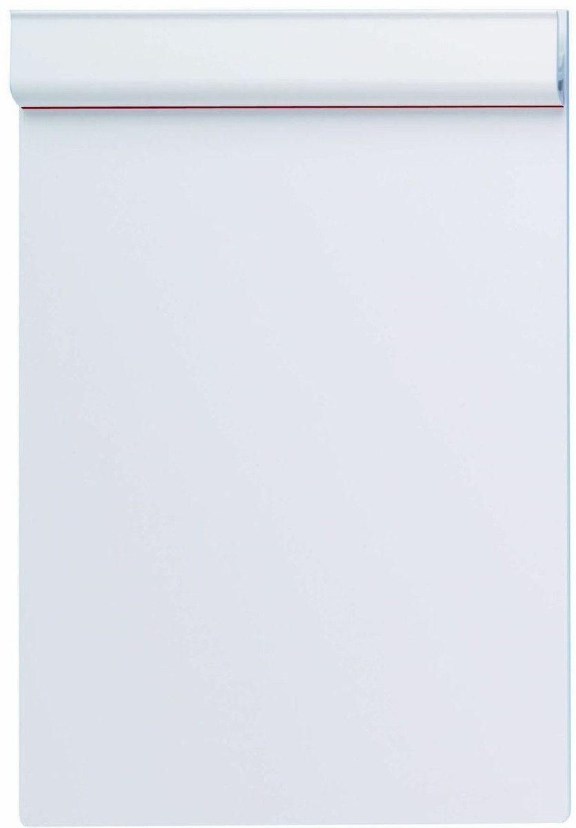 Schreibmappe A3 Schreibplatte Kunststoff Klemmer kurze Seite weiß.