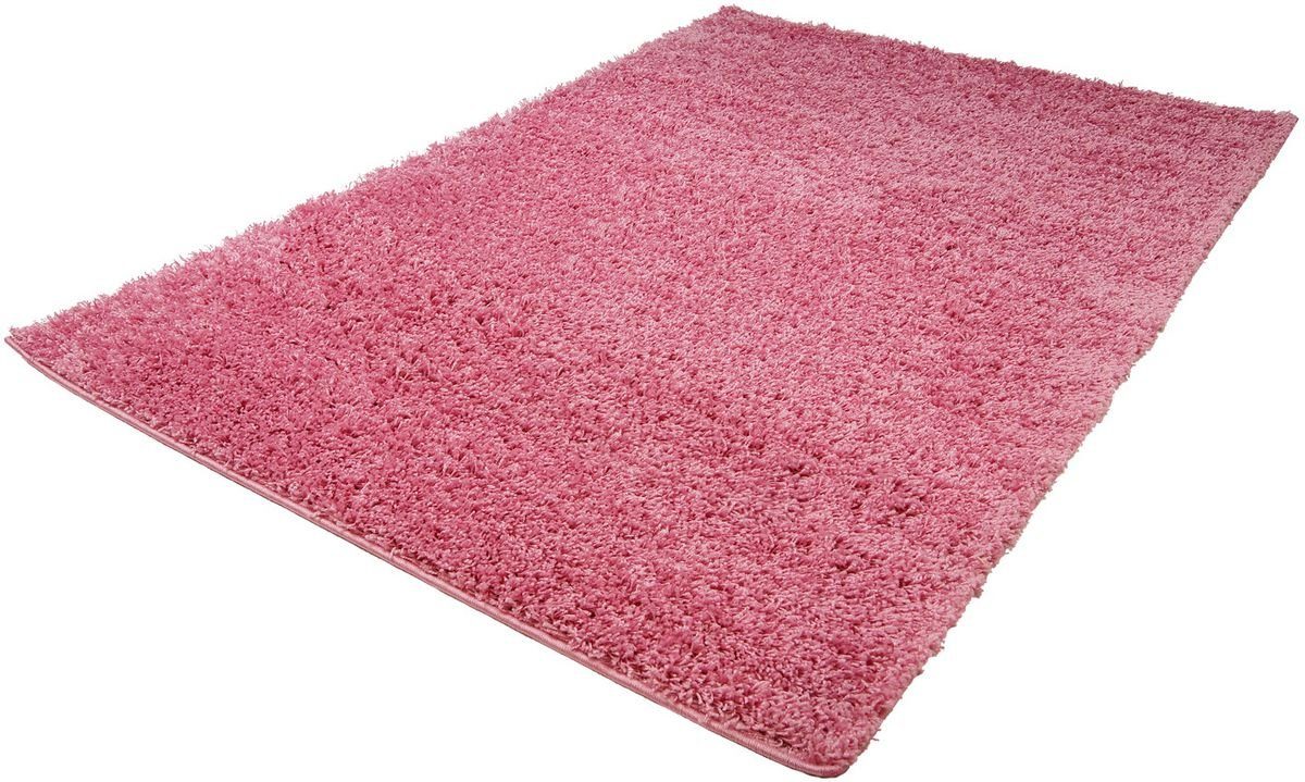 Langflor-Teppich Tara Shaggy, TaraCarpet, rechteckig, 090x300 Schlafzimmer Hochflor Höhe: 30 mm, pink Wohnzimmer Langflor Kinder