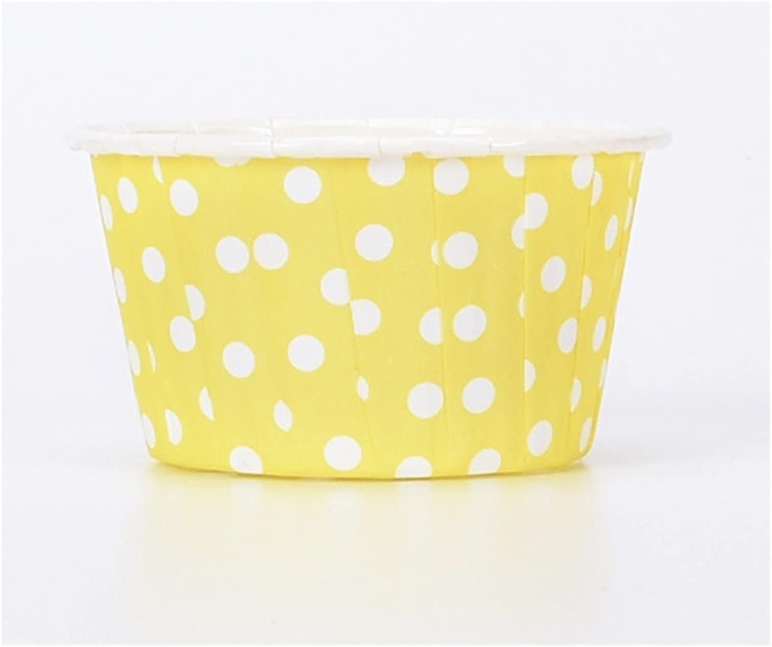 Bunte Mini Stück, Muffinform HIBNOPN Backbecher (100-tlg) Cupcake Liner Gelb 100 Kuchen Papier,