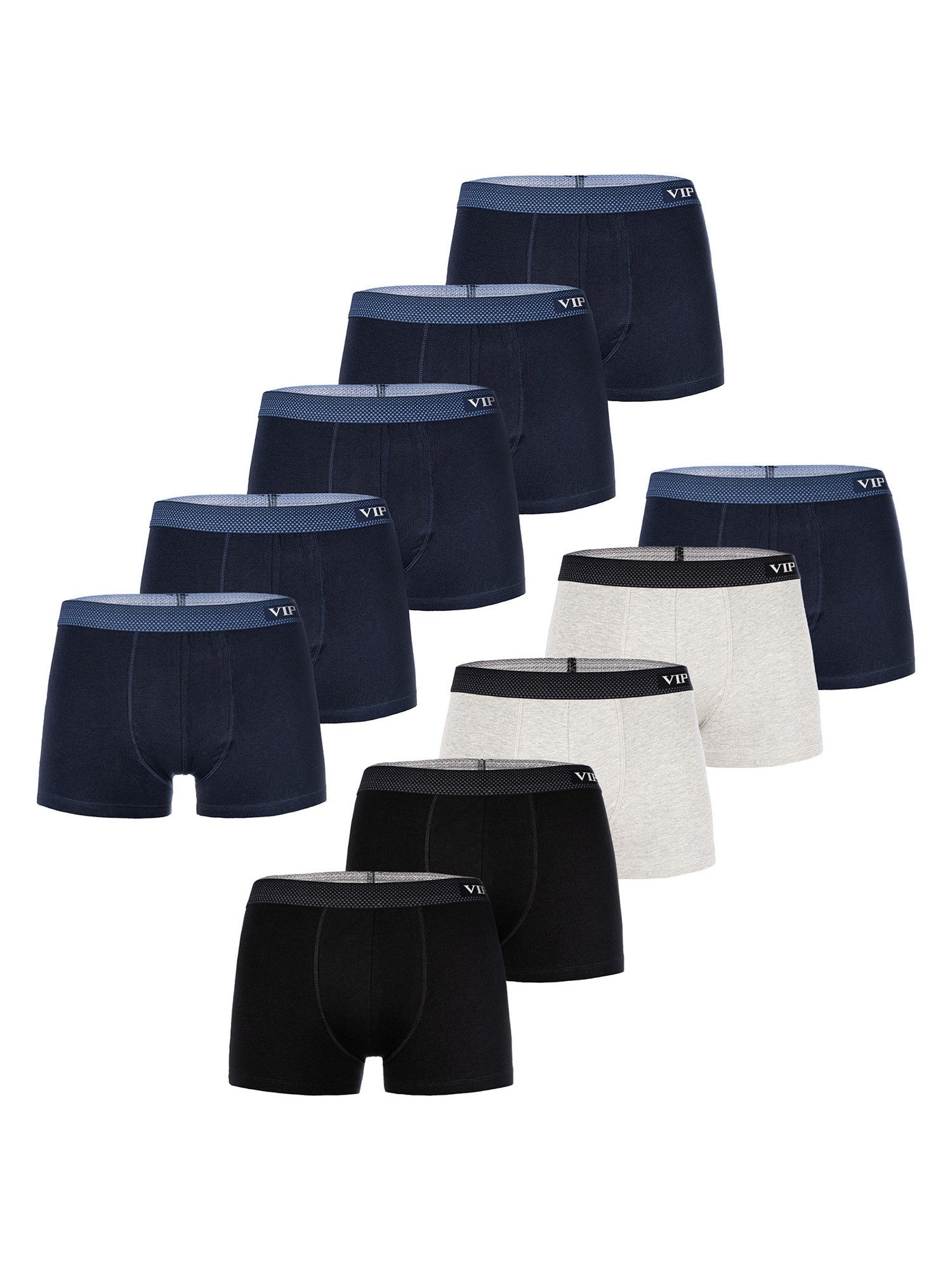Retro Boxer Premium Jersey Stretch - 10er Set - Boxershorts - Multipack - Uni