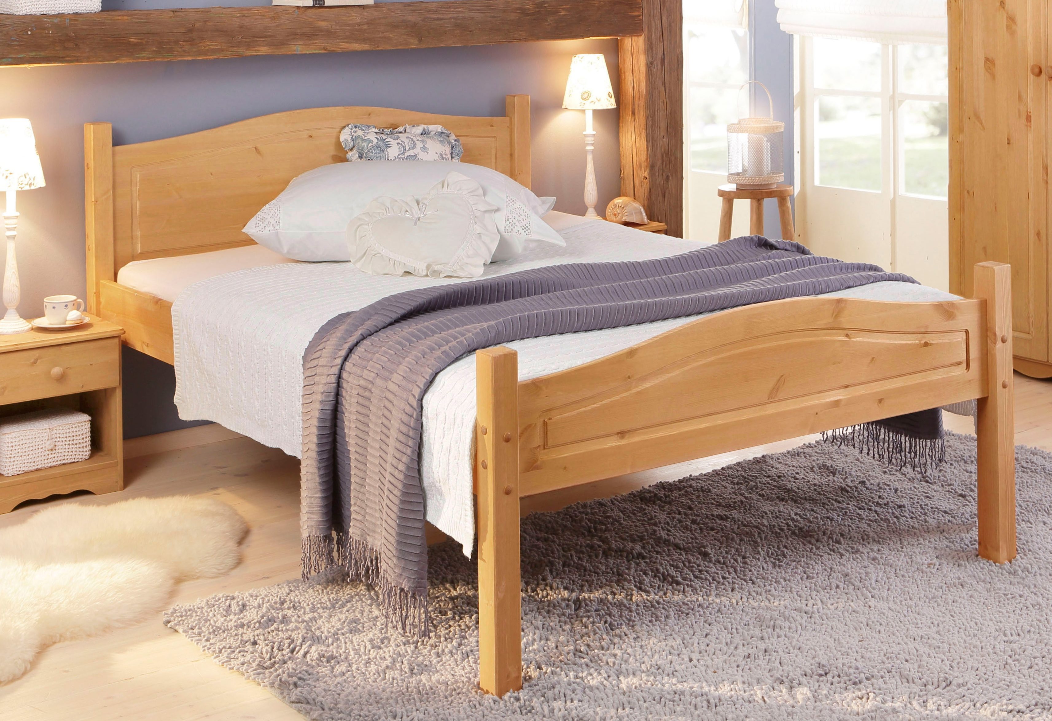 Massivholzbett EMDEN von HOME AFFAIRE, gelaugt/geölt - ab 129,99€