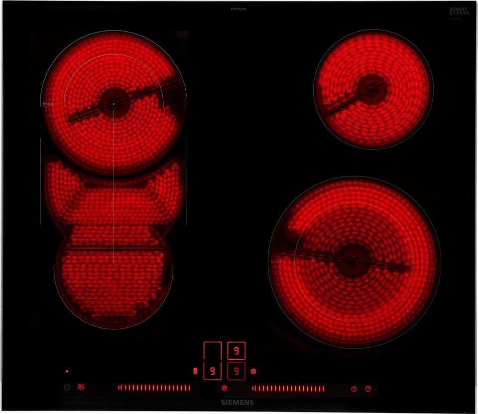SIEMENS Elektro-Kochfeld von SCHOTT CERAN® iQ500 ET675LMP1D, Elektro-Kochfeld  von SCHOTT CERAN®