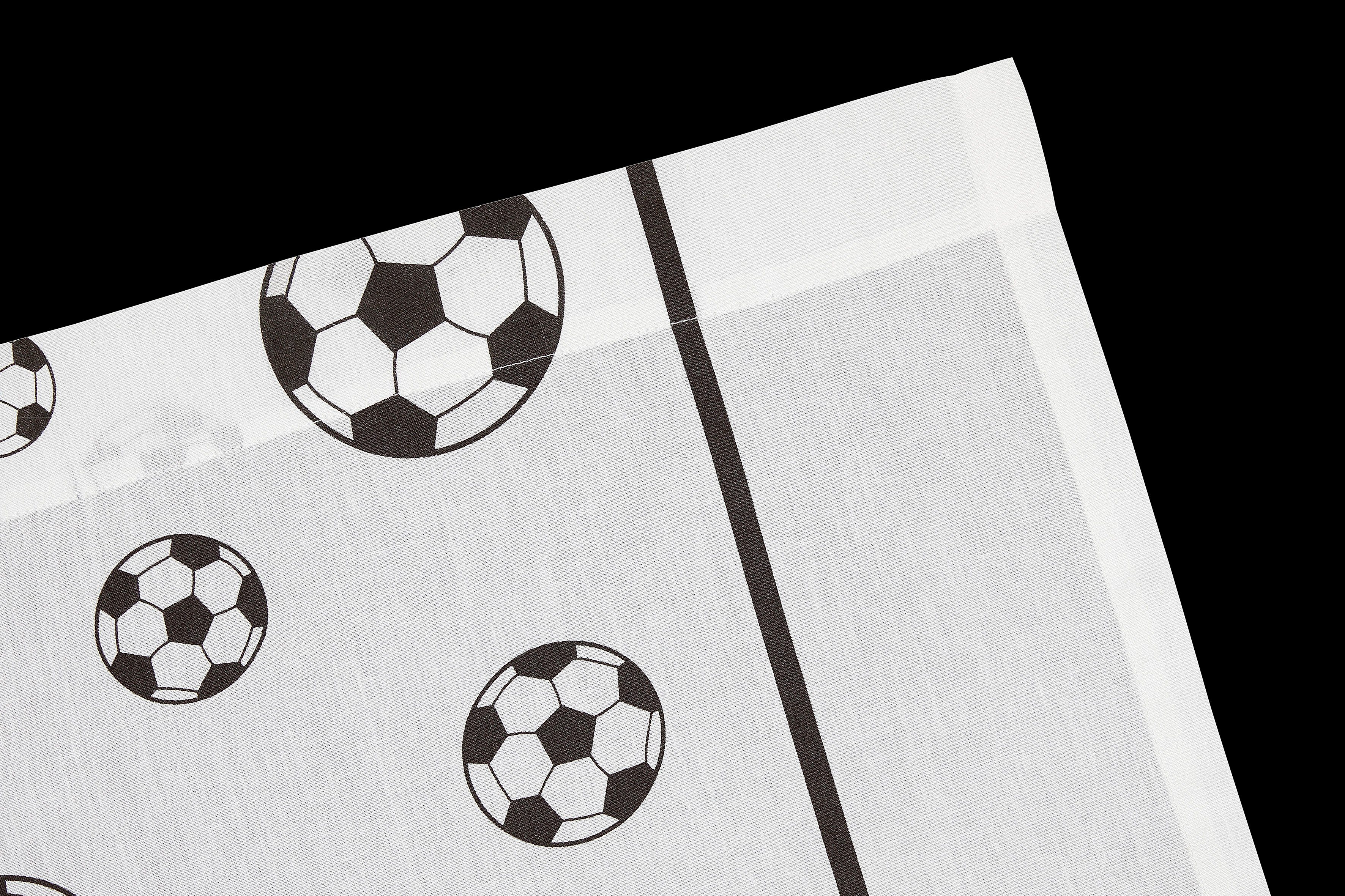 Gardine Football, Lüttenhütt, Stangendurchzug Polyester (1 St), halbtransparent