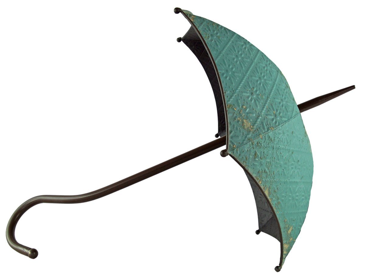 Gartenursel Dekofigur Romantischer Schirm türkis