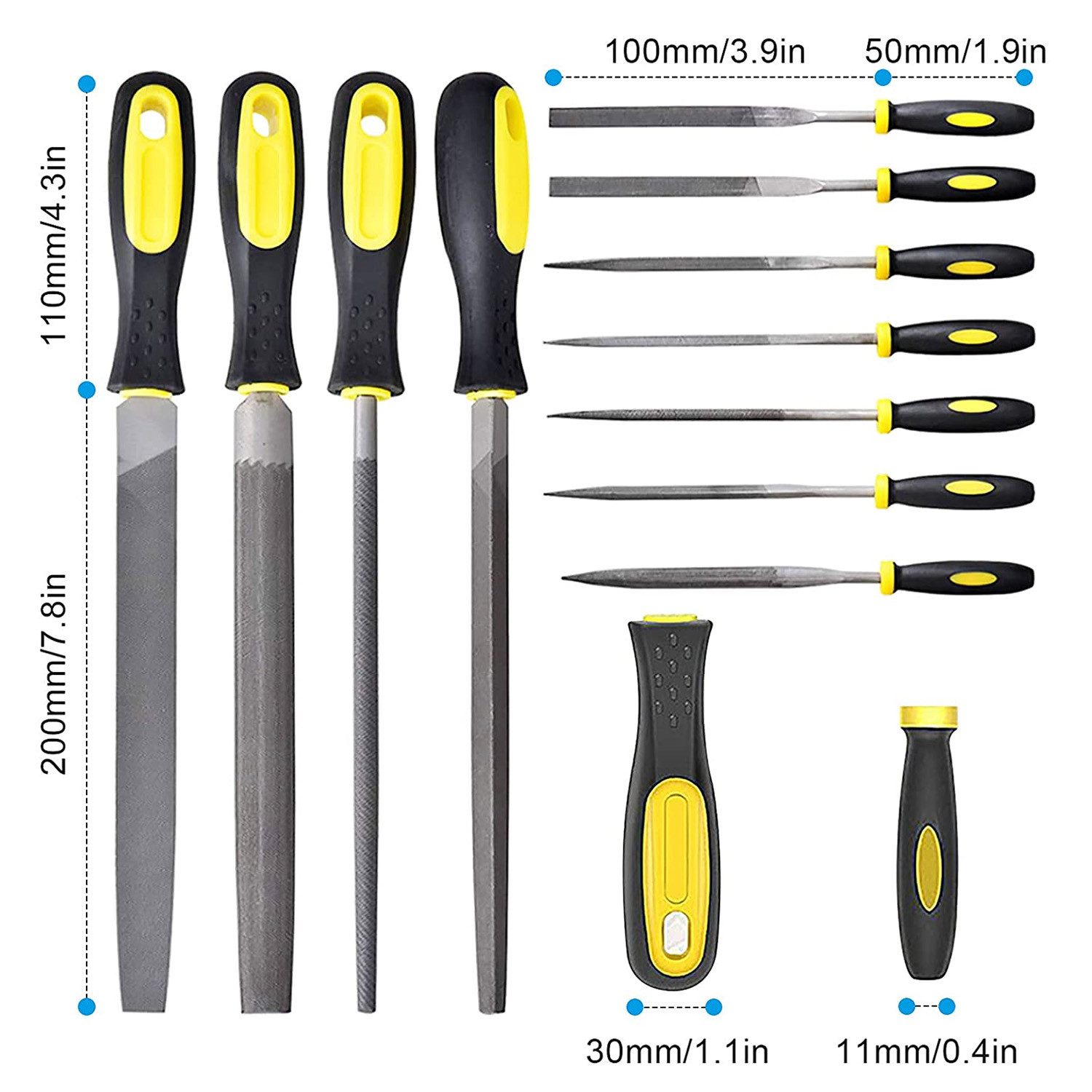 TUWENA Feile 19-in-1 Metallfeilen-Set, Holzraspel feile, Werkzeug-Set
