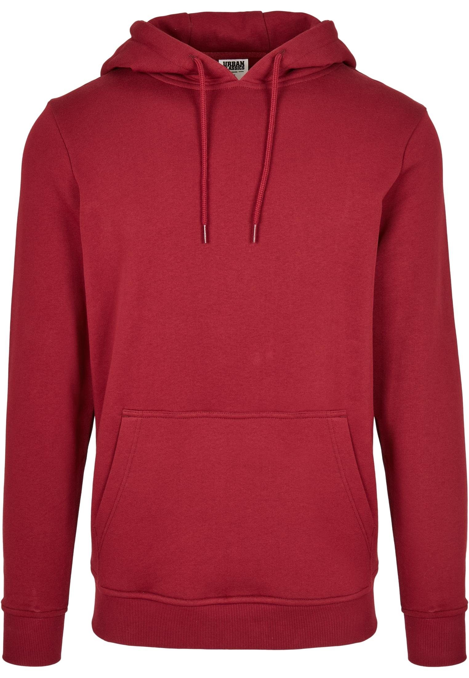 URBAN CLASSICS Sweater Organic Hoody burgundy Herren Basic (1-tlg)
