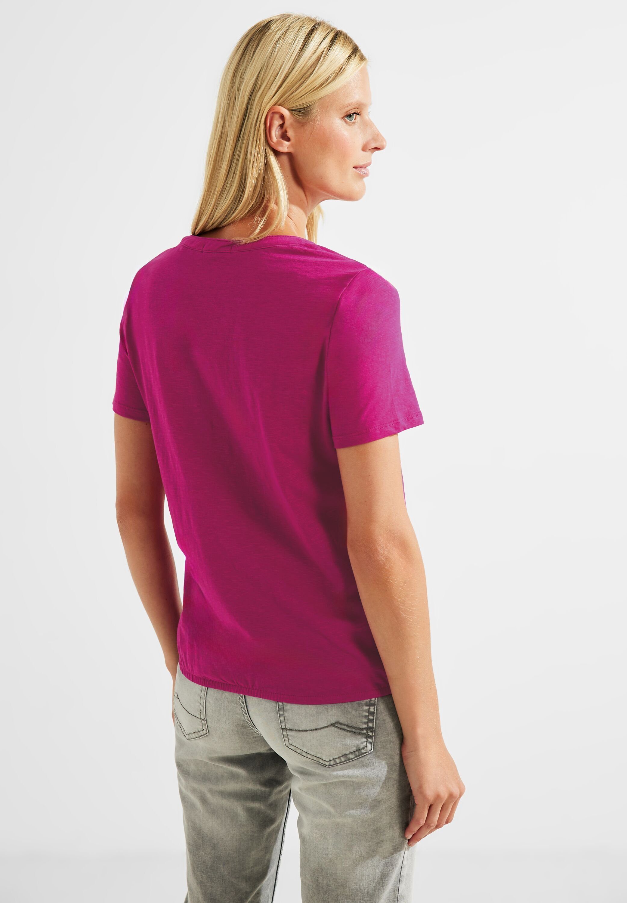 Cecil T-Shirt im pink cool Basic-Style