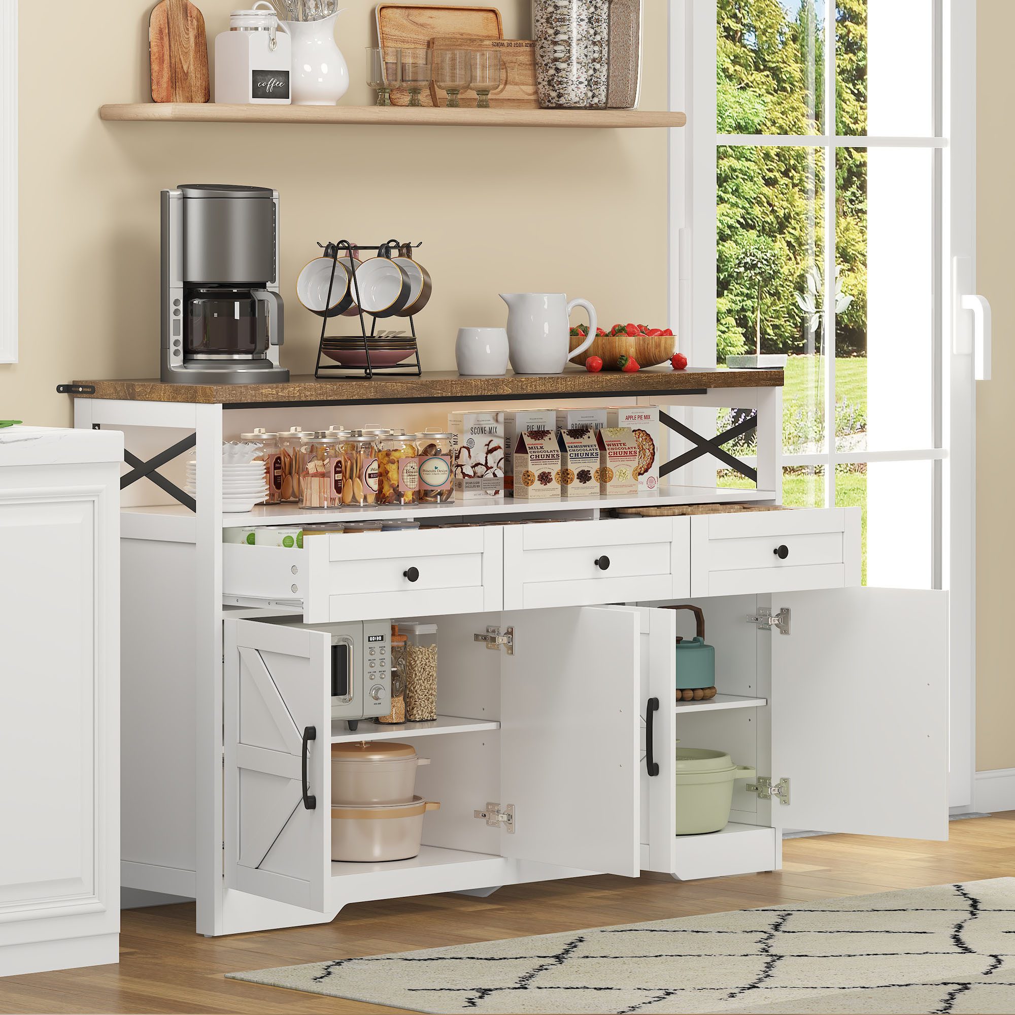 OKWISH Sideboard Buffet-Schrank (Buffet-Anrichte 140cm im günstig online kaufen