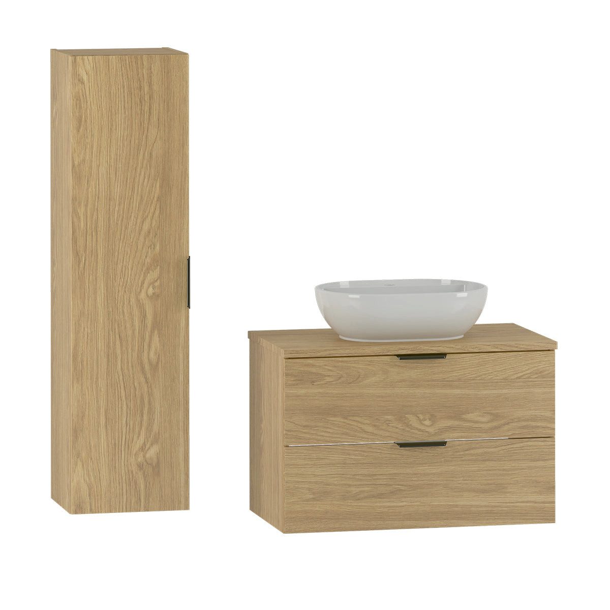 Petits-meubles Badmöbel-Set Astrid, (80.6 cm mit Säule)