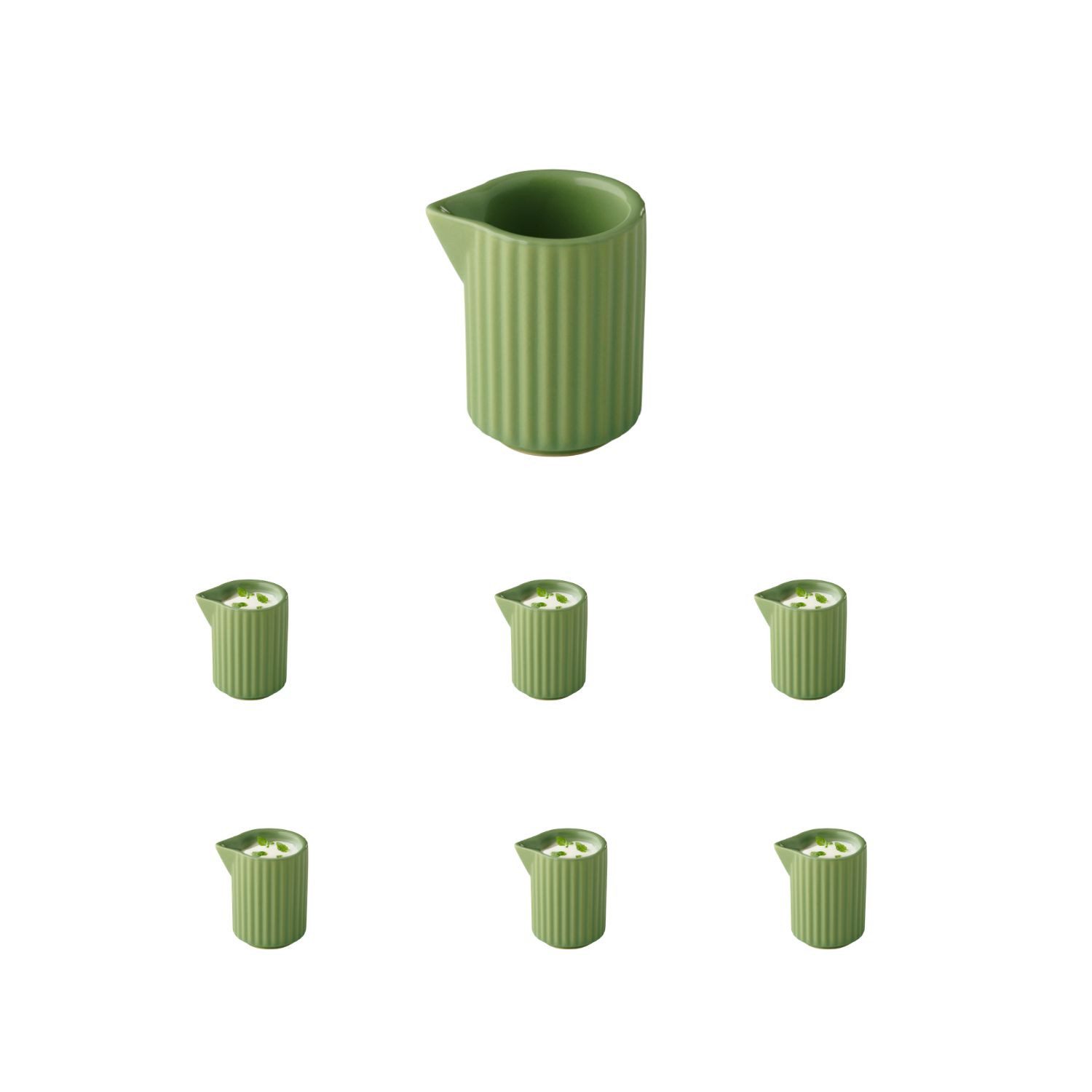 APS Milchkännchen THE GRID, 6 Stück, 0,04 l, (Set, 6-St), 40 ml Porzellan