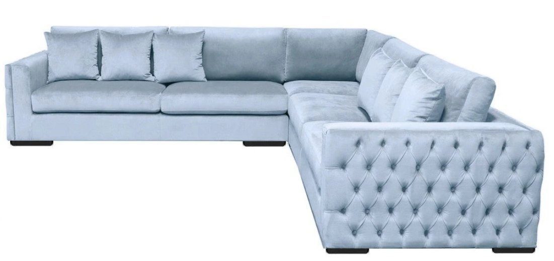 Polster in Couch Wohnlandschaft Made Ecksofa JVmoebel Sofa Europe Eckgarnitur Blaues Couch,