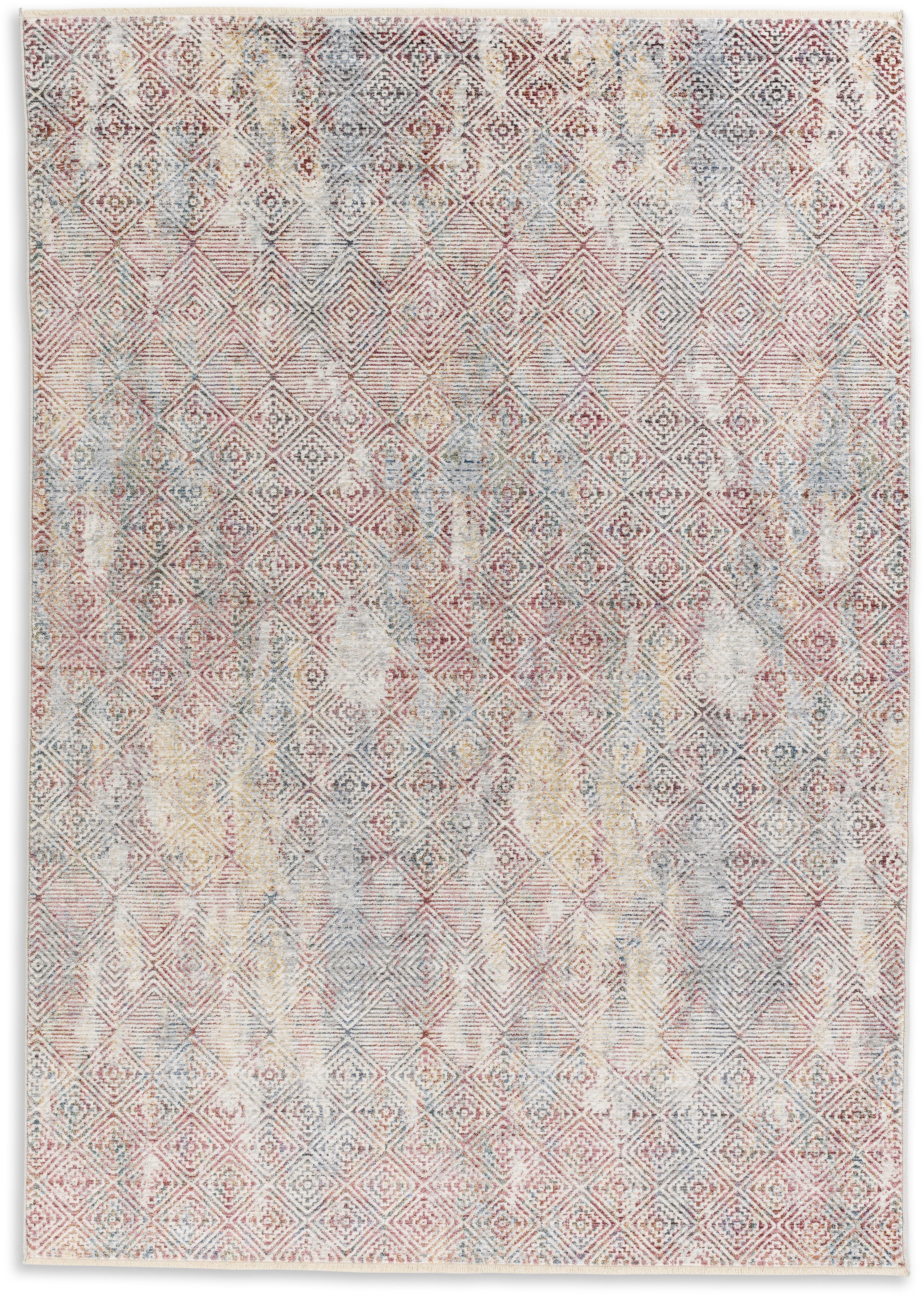 SCHÖNER WOHNEN-Kollektion Teppich Charme 242, rechteckig, Höhe: 6 mm, leichter Kurzflor, Fransen, Wohnzimmer, Schöner Wohnen Kollektion