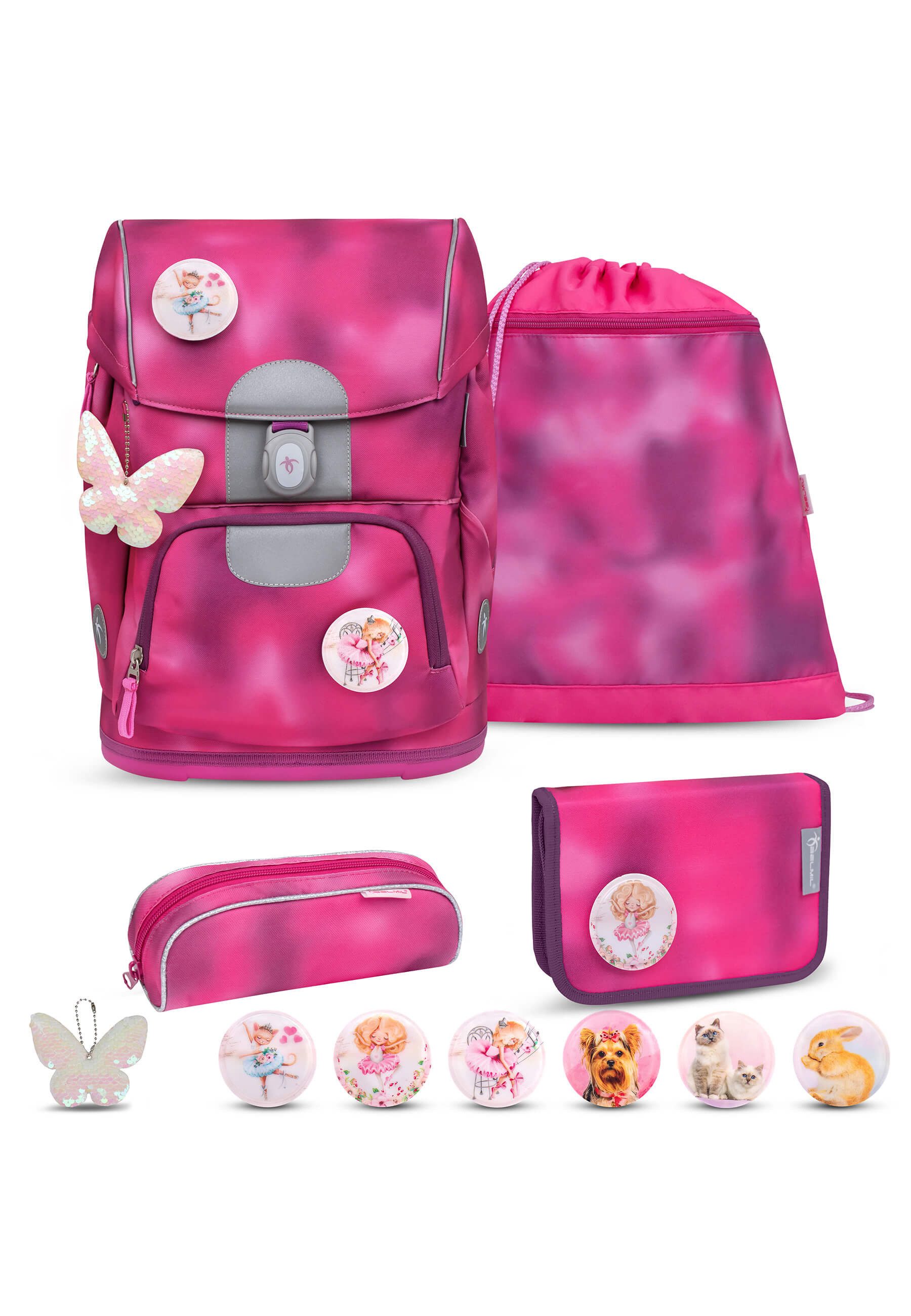 Belmil Schulranzen Motion Rucksack - aus recyceltem Material (5-tlg., Schulranzen Set 5 tlg)