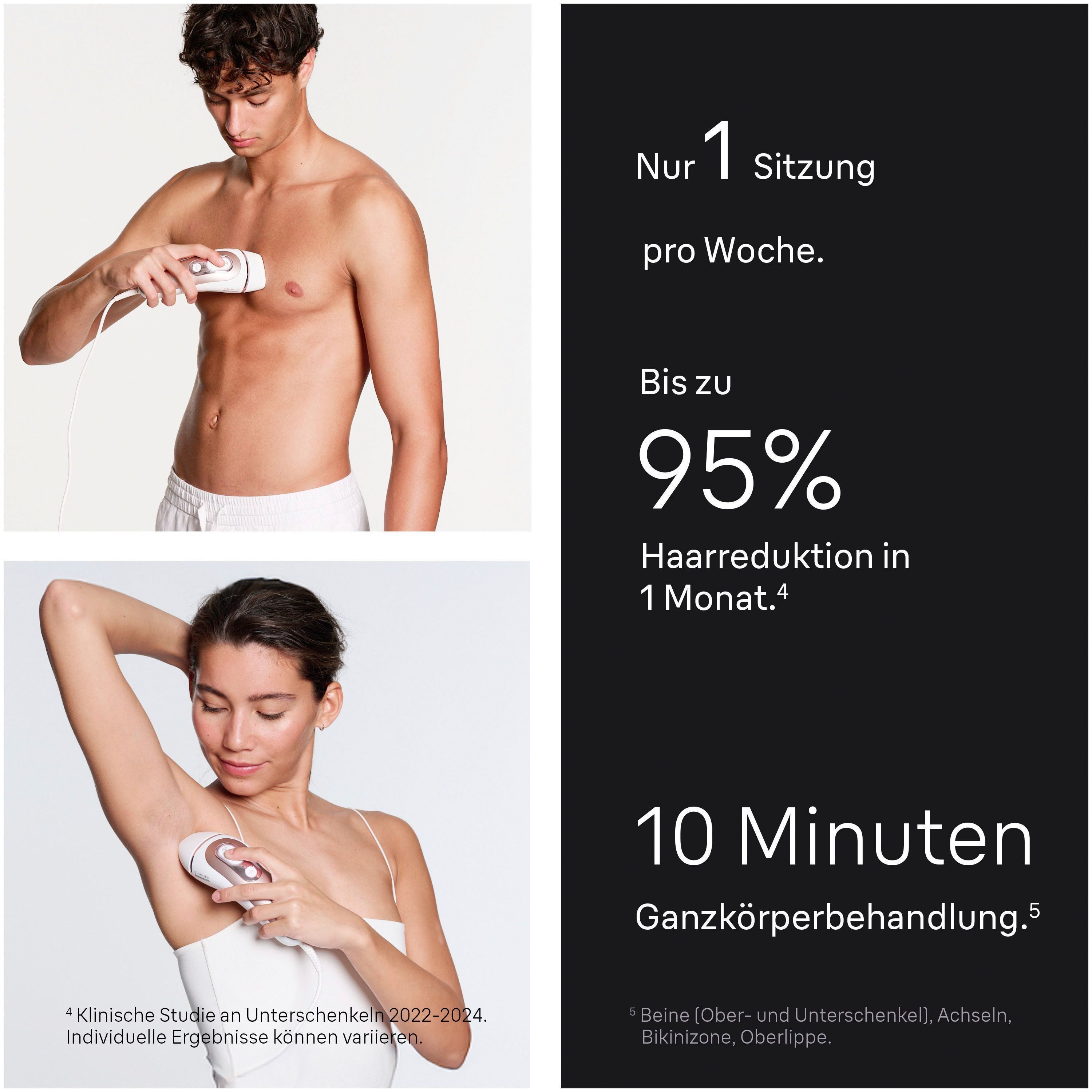 Braun IPL-Haarentferner Smart IPL Skin i·expert PL7387, 4 Aufsätze, Haarentfernung für zu Hause, Gratis App, Aufbewahrungstasche