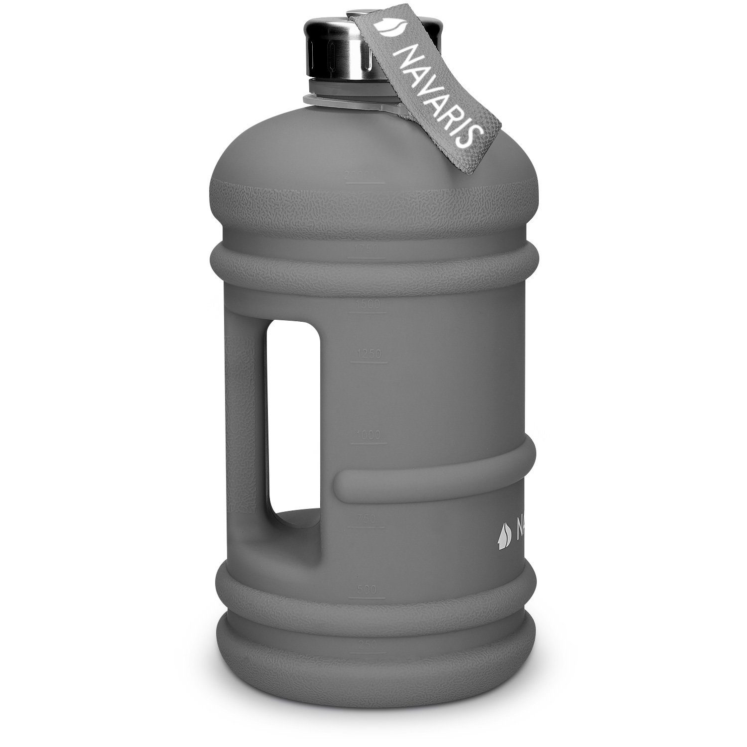 Navaris Trinkflasche, 2,2 Liter Fitness Flasche XXL Flasche Gym Bottle Sport Wasserflasche