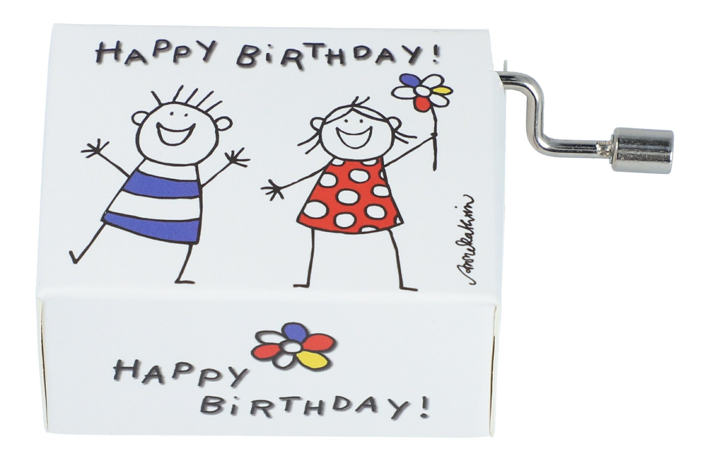 Fridolin Spieluhr Spieluhr Happy Birthday, Motiv Junge und Mädchen, Happy Birthday, Motiv Junge und Mädchen