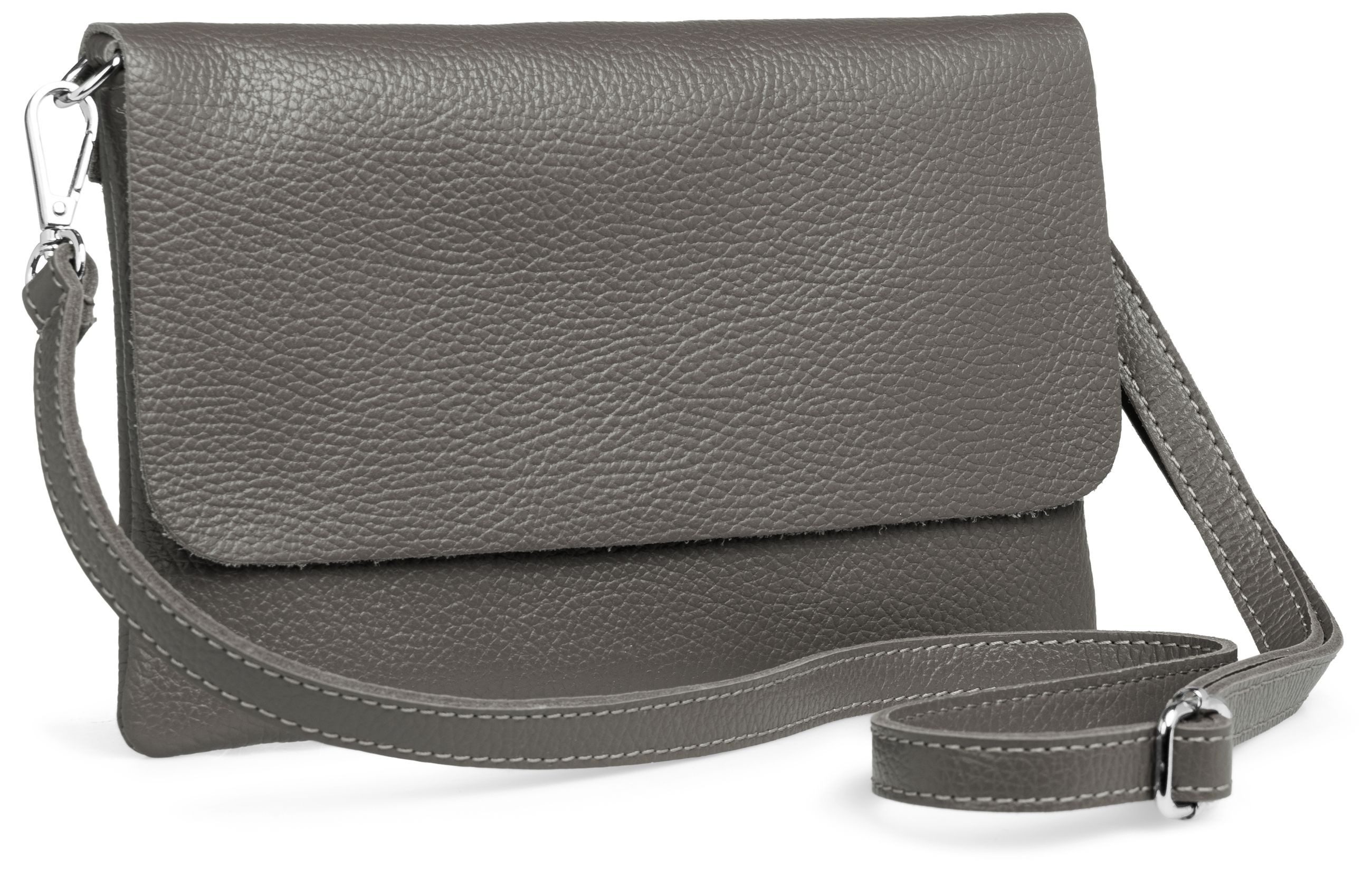 Caspar Clutch Abendtasche Damen Leder Handtasche - CLASSIC LINE - Modell No.835, leicht, elegant & unempfindlich - 100% Echtleder - Handmade in Italy