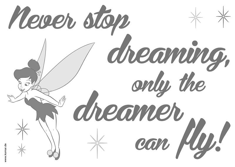 Decosticker, , »Never stop dreaming« Decosticker, , »Never stop dreaming«