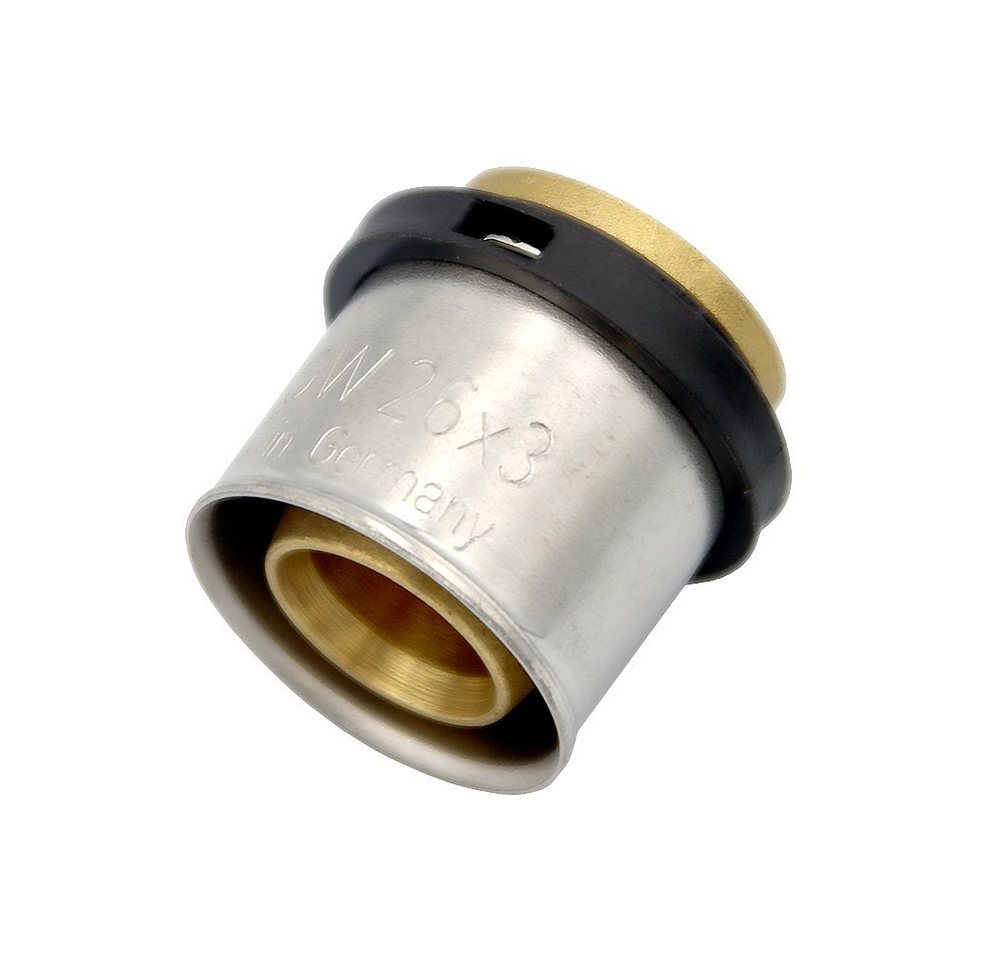 Thumbnail - PipeTec Deutschland Pressfitting Pipetec Pressfitting 26x3 mm Endstopfen Press-Stopfen TH Kontur Alu