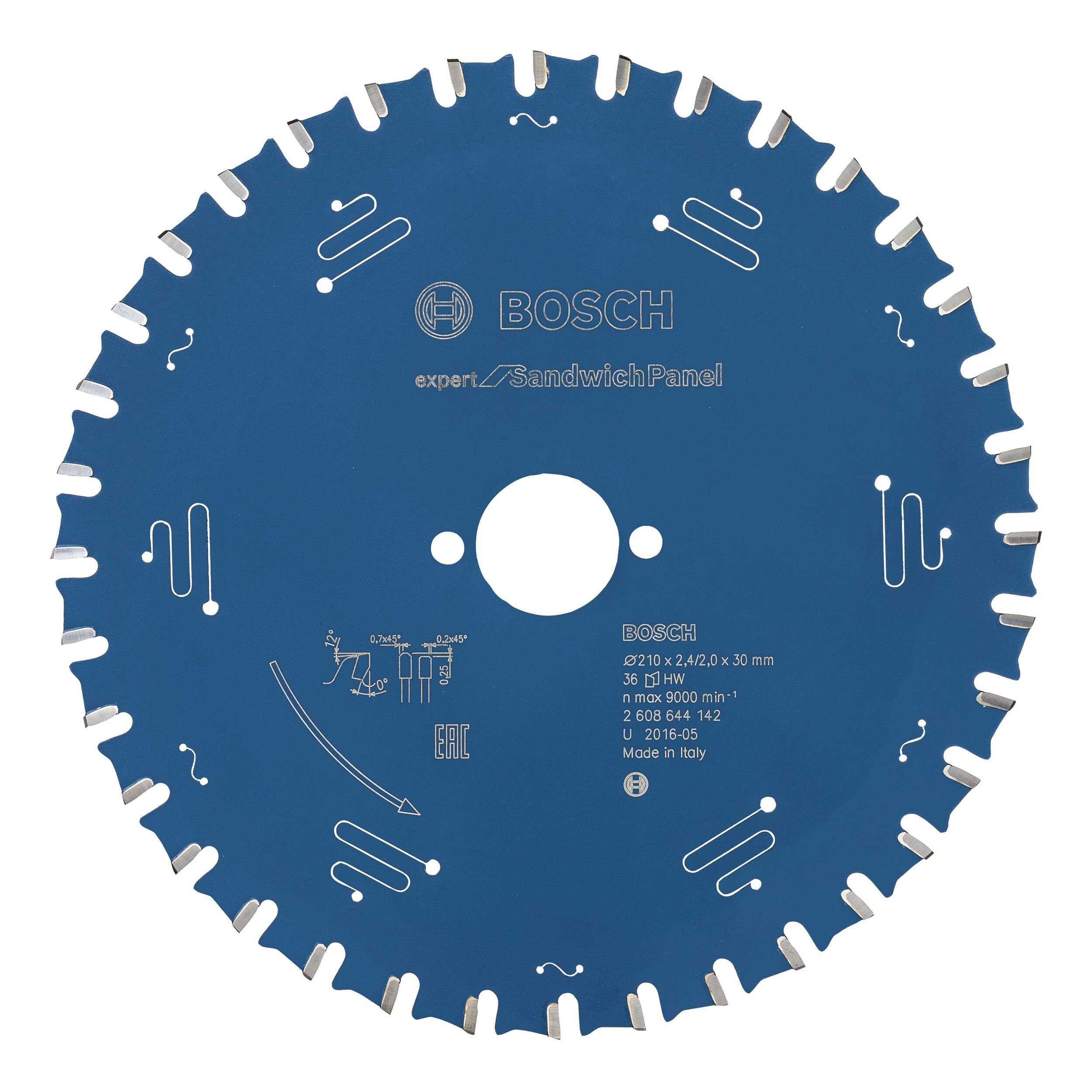 BOSCH Kreissägeblatt, Expert for Sandwich Panel 36Z - 210 x 30 x 2,4 mm