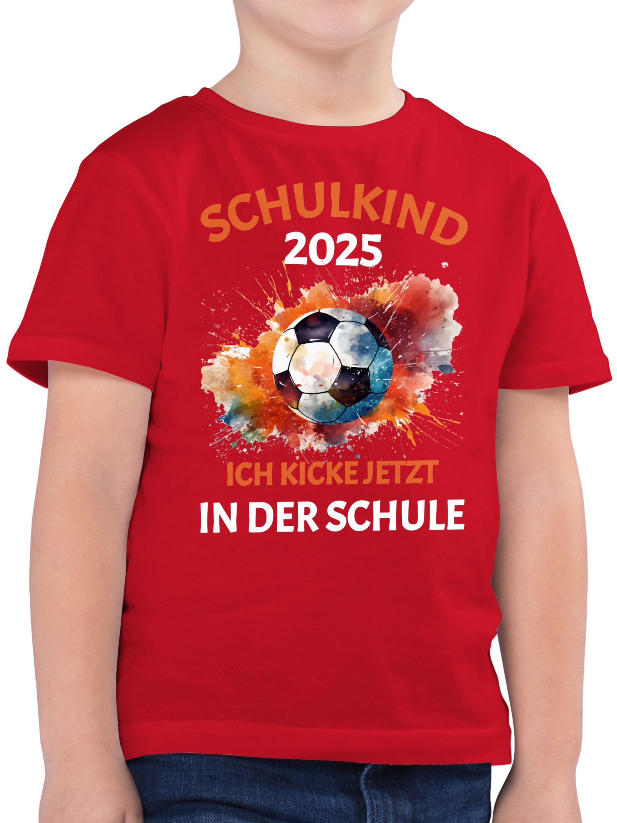 T-Shirt Schulkind 2025, Ich kicke jetzt in der Schule, Geschenk Einschulung