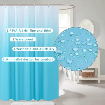 Coonoor Duschvorhang Wasserdichter und Anti-Schimmel Stoff Duschvorhang,180*180