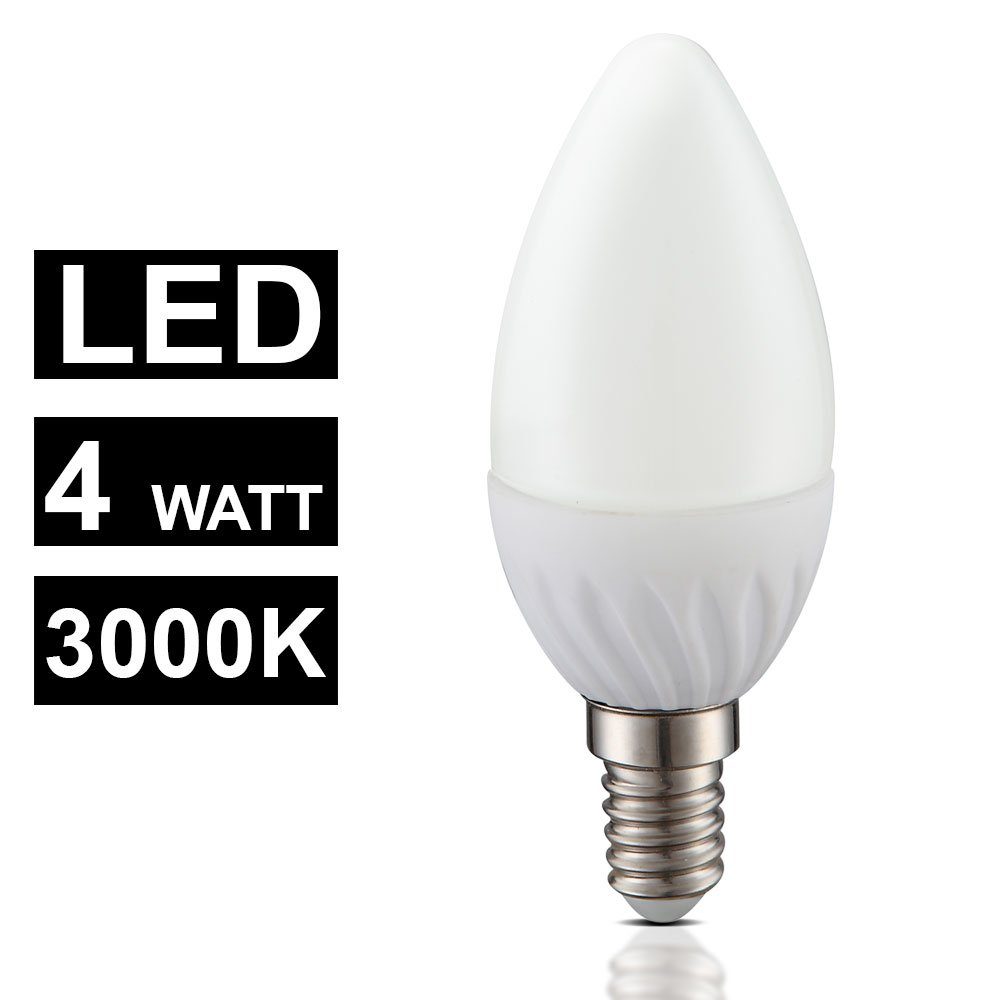 Globo LED-Leuchtmittel, LED Leuchtmittel 4 Watt E14 Kerze 320 Lumen Lampe 3000 Kelvin Leuchte
