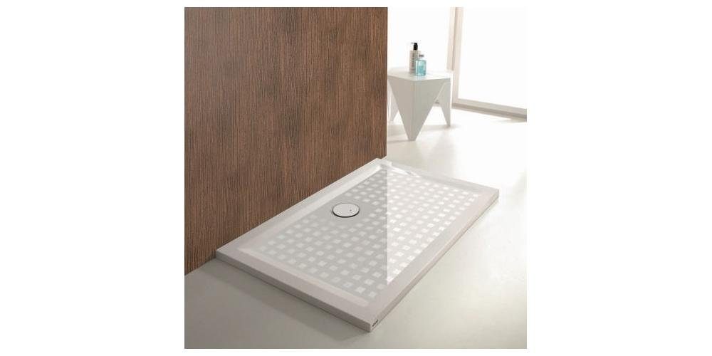 HOESCH Badewanne Mineralguss-Duschwanne MUNA mit Antirutsch 1300 x 1000 x 30 mm weiß