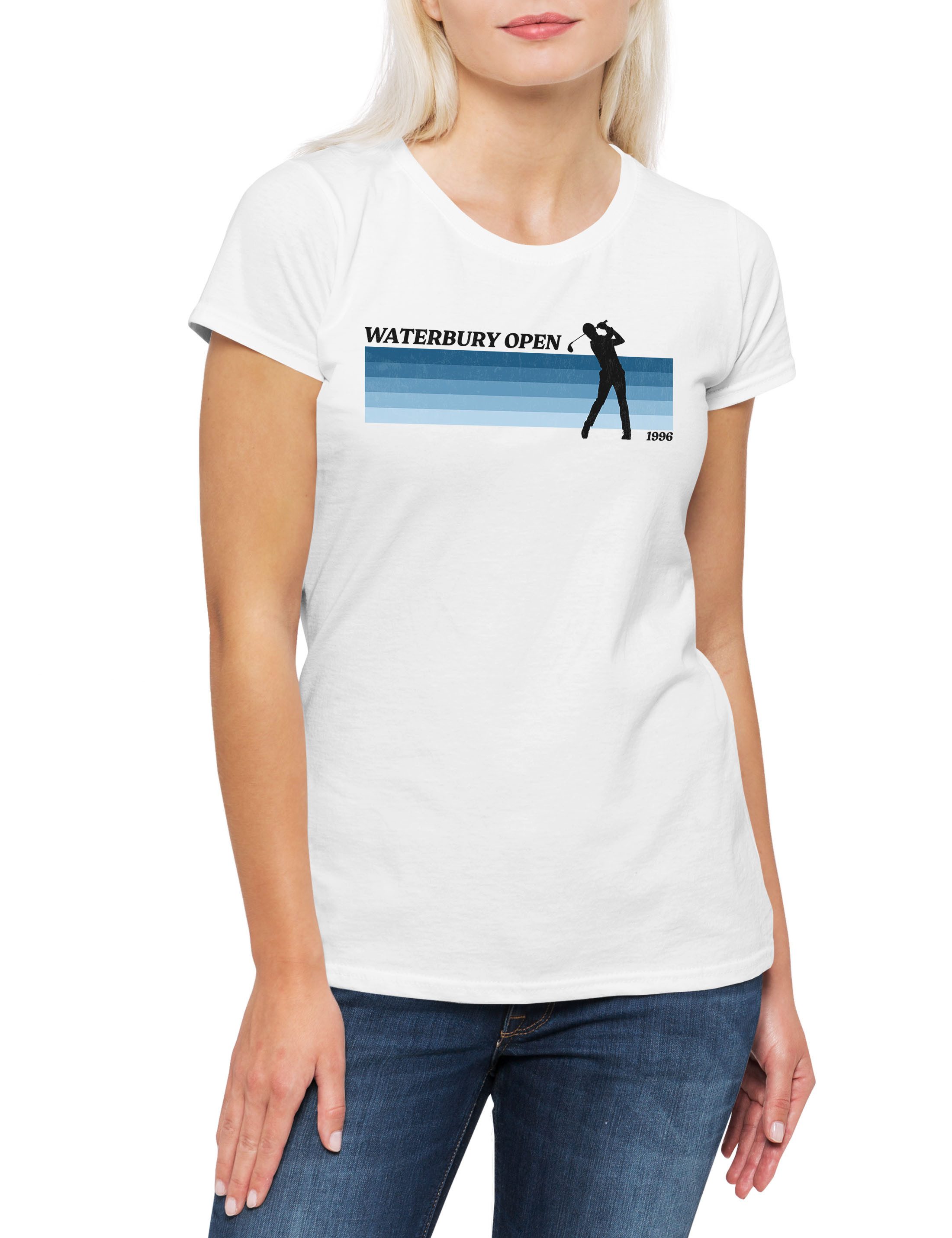 Print-Shirt Waterbury Open II Damen T-Shirt Golf Comedy Happy Film Gilmore Movie