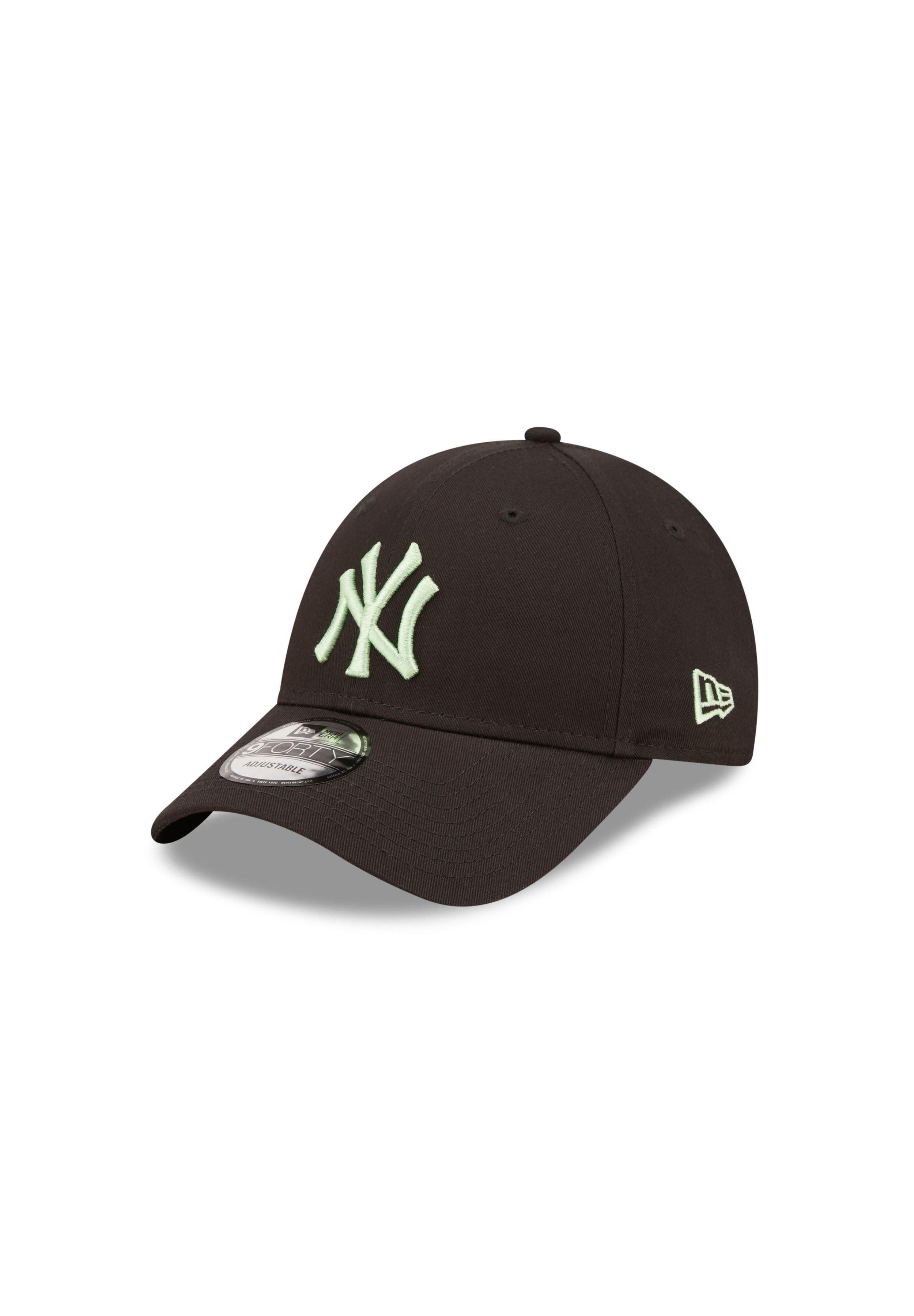 New Era Baseball Cap New York Yankees MLB League Essential Schwarz Grün 9Forty Verstellbare (1-St)