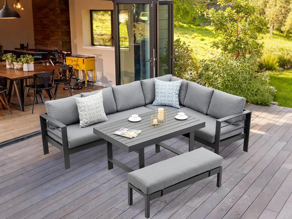 MeXo Gartenlounge-Set XXL Gartenmöbel Set Aluminium für 6-8 Personen, (Dini günstig online kaufen