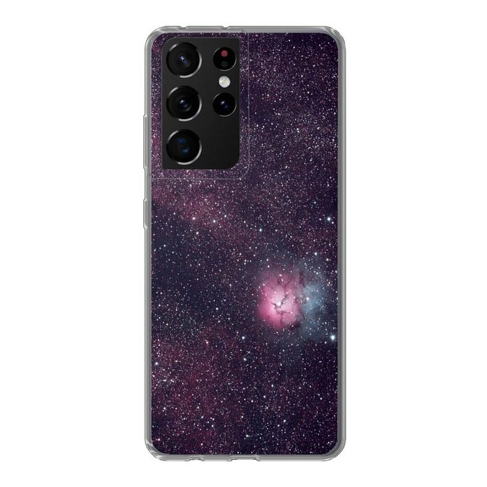 MuchoWow Handyhülle Universum - Sterne - Rosa - Jungen - Mädchen - Kinder Phone Case Handyhülle Samsung Galaxy S21 Ultra Silikon Schutzhülle
