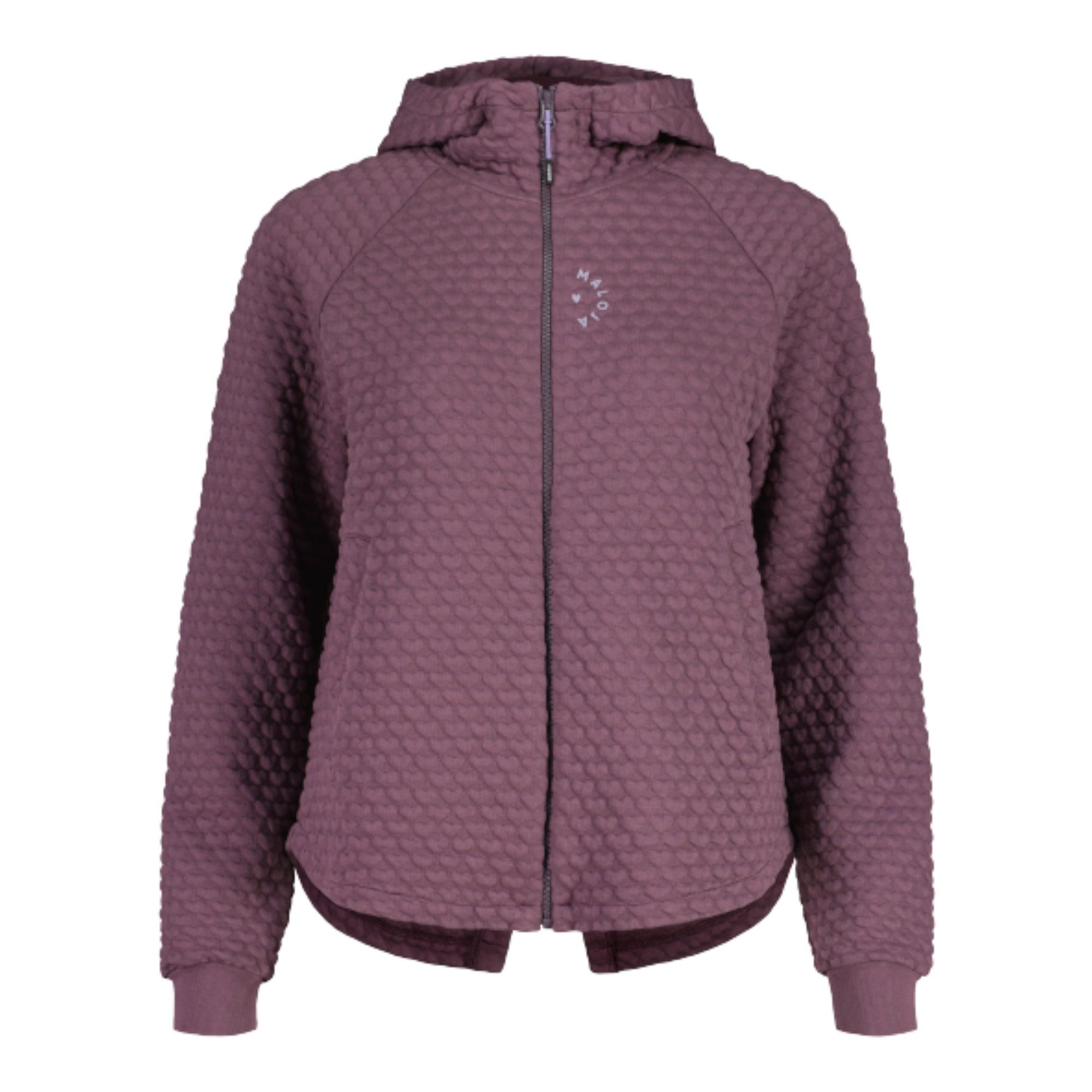 Maloja Fleecejacke RundfjelletM (Sweat Bubble Hearts) violett Damen