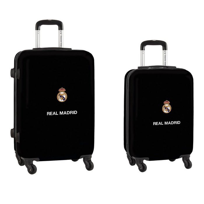 Real Madrid Trolley Koffer für die Kabine Real Madrid CF Weiß Türkisgrün 2024 40 x 63 x 26 cm 2 teilig