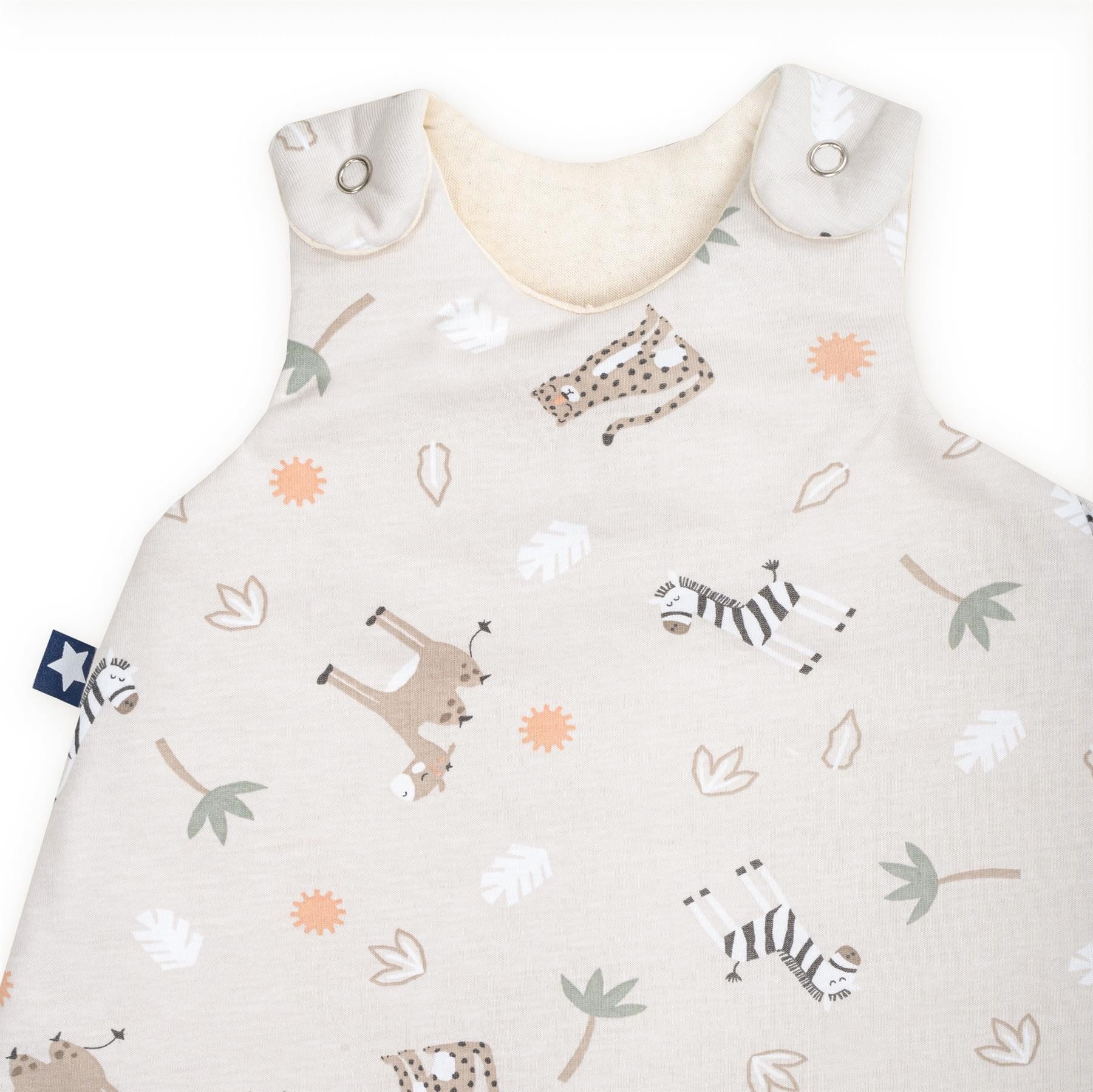 Julius Zöllner Babyschlafsack Savanne beige Babyschlafsack Sky 68x74 (Packung, 1 tlg), Babyschlafsack Sky 68x74
