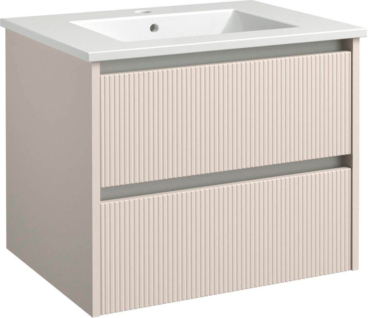 Thumbnail - welltime Waschtisch Urban, mit Keramik Waschbecken, 2 Schubladen mit Softclose, Breite 60 cm