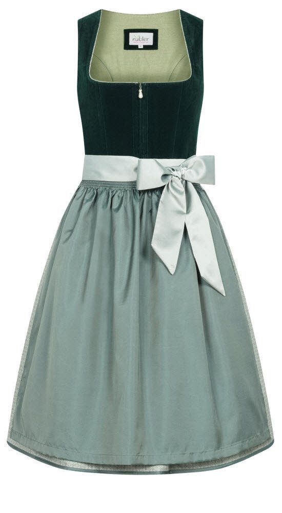 Trachtenkleid Midi Dirndl Elke in Grün von Nübler